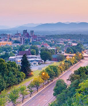 Asheville Horizon Crepuscule Paysage