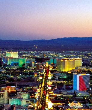 Las Vegas Vue Aerienne Nocturne