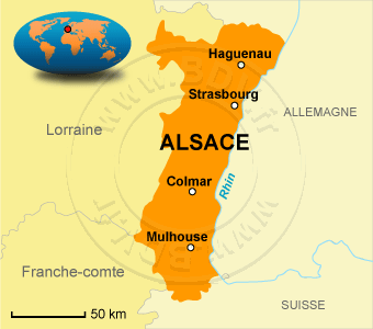 Carte de l'Alsace