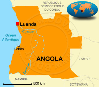 Carte de l'Angola