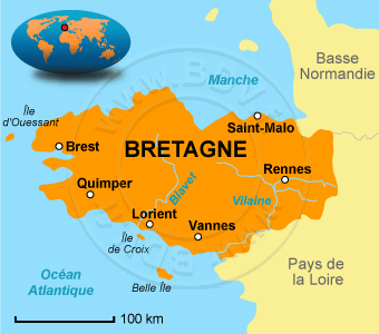 Carte de la Bretagne