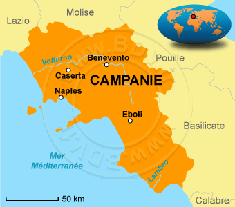 Carte de la Campanie