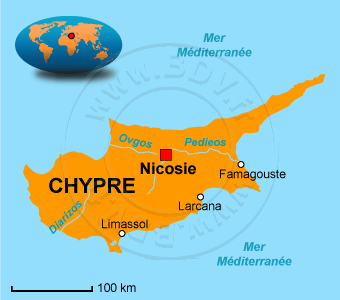 Carte de Chypre