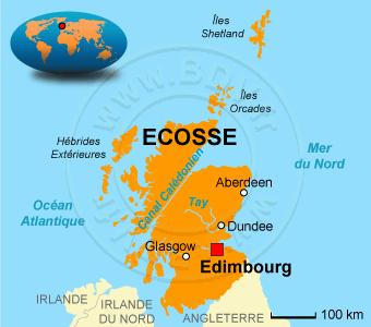 Carte de l'Écosse