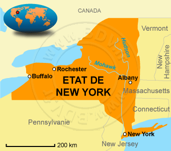 Carte de l'Etat de New York