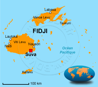 Carte des Fidji