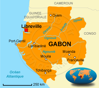 Carte du Gabon