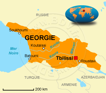 Carte de la Géorgie