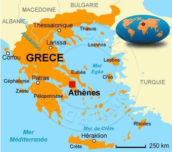 Carte  Grèce