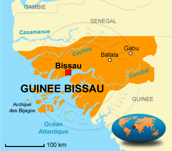 Carte de la Guinée-Bissau