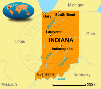 Carte de l'Indiana