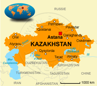 Carte du Kazakhstan