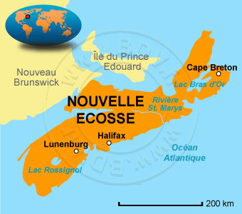 Carte de la Nouvelle-Écosse