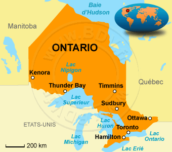 Carte de l'Ontario