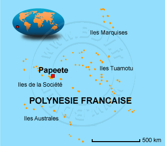 Carte de la Polynésie Française